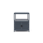 Outdoor Kitchen Cabinet Set with Built-In Ice Bin and Detachable Bar Cart Trolley