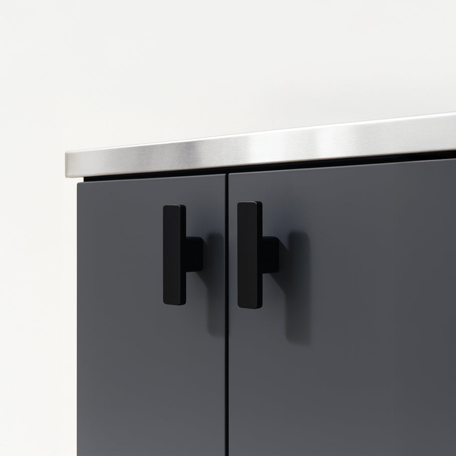 Comfola Powder-Coated Steel Outdoor Kitchen Cabinet Set with Stainless Steel Countertop and Built-In Ice Bin