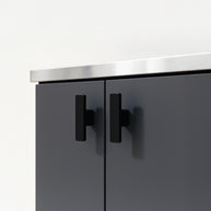 Comfola Powder-Coated Steel Outdoor Kitchen Cabinet Set with Stainless Steel Countertop and Built-In Ice Bin