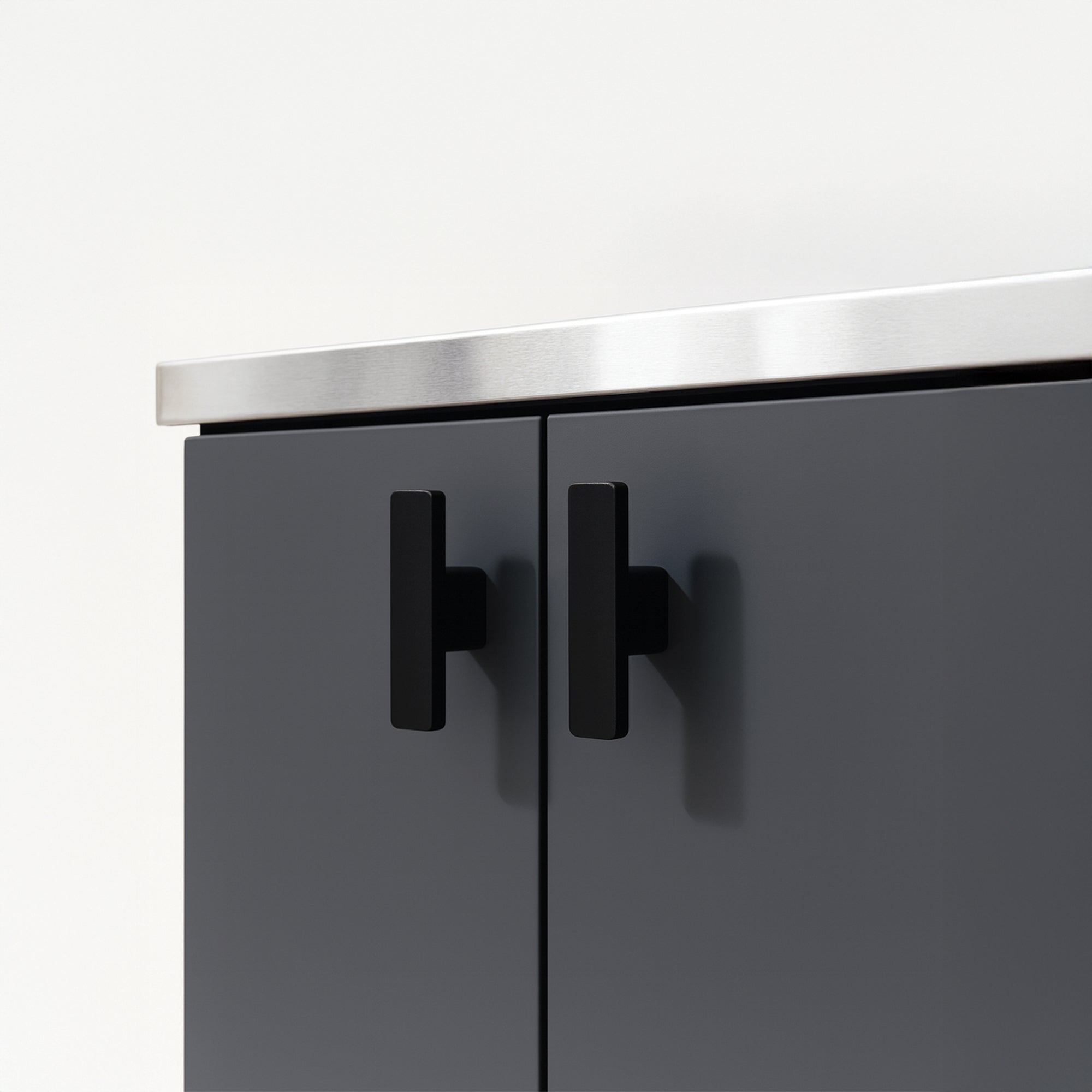 Comfola Powder-Coated Steel Outdoor Kitchen Cabinet Set with Stainless Steel Countertop and Built-In Ice Bin